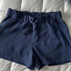 Lululemon size 6 navy blue drawstring shorts. Only worn 1x!